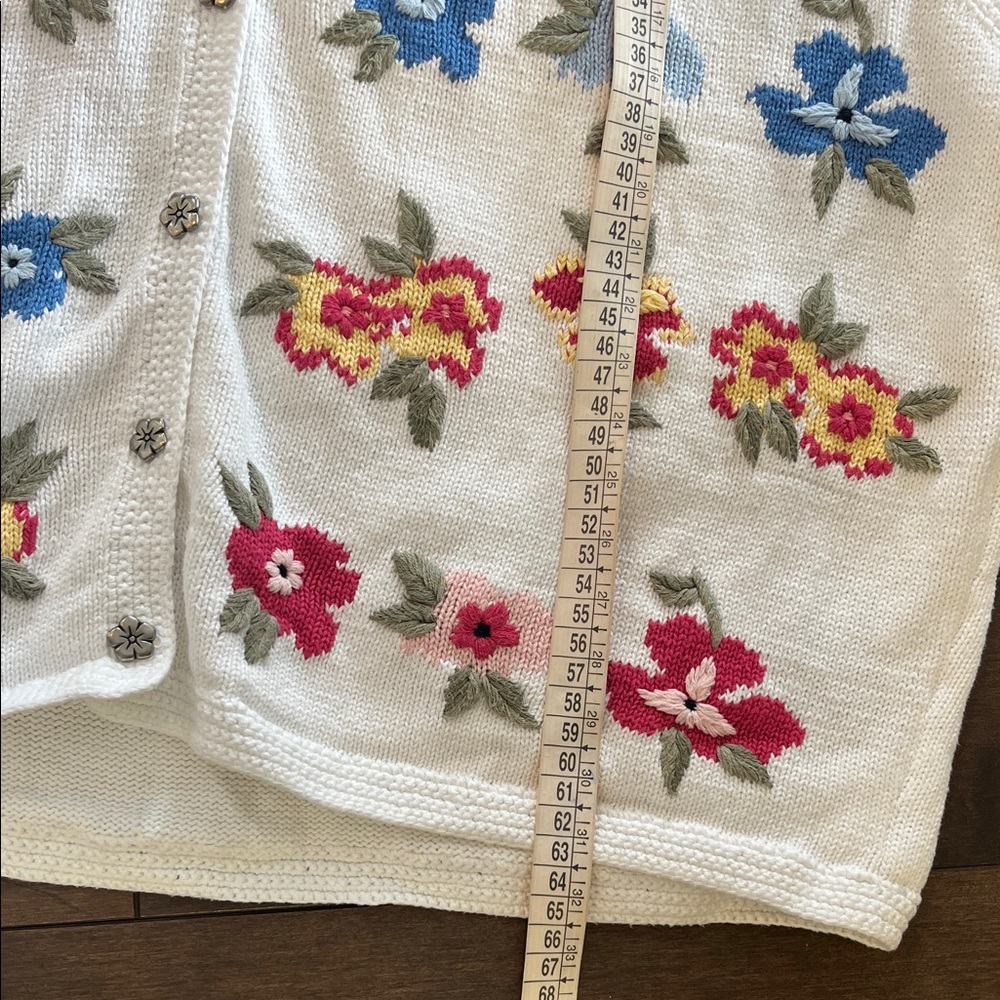 Northern Reflection Floral Knit Vest XL - Picture 8 of 9